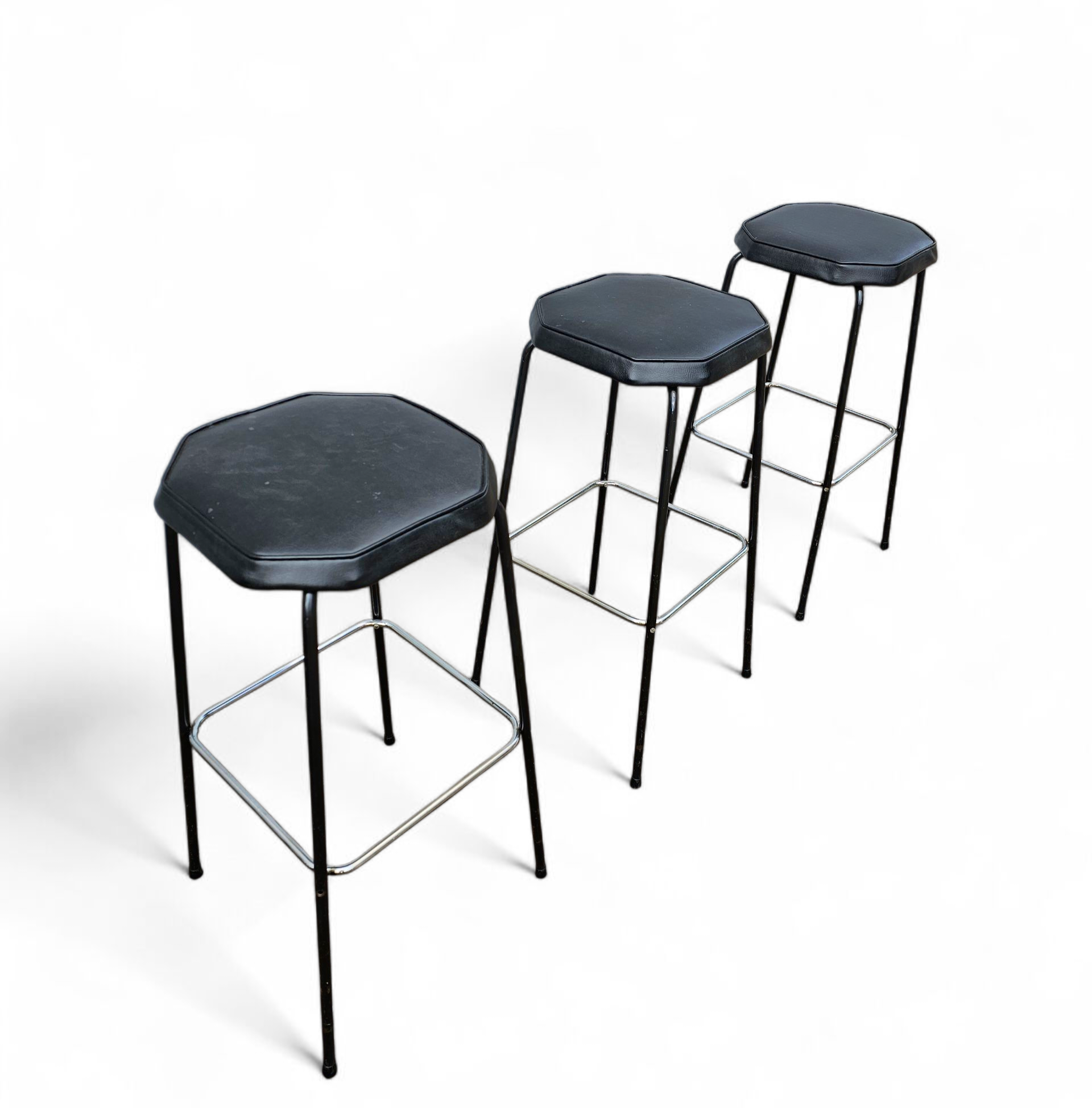 Set of 3 model AP 2R bar stools by Hein Salomonson for AP Originals / 1960s