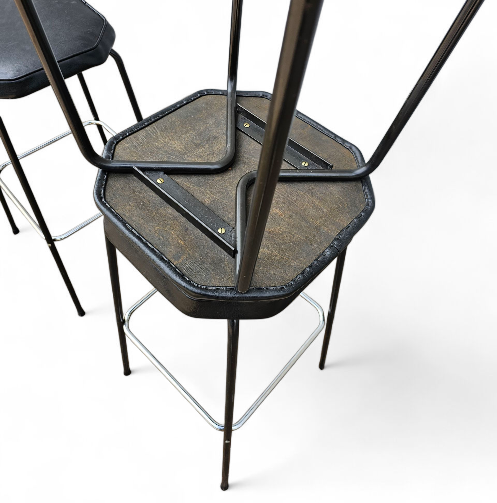 Set of 3 model AP 2R bar stools by Hein Salomonson for AP Originals / 1960s