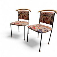 2 x Vintage Italian Side / Desk Chair 1980s