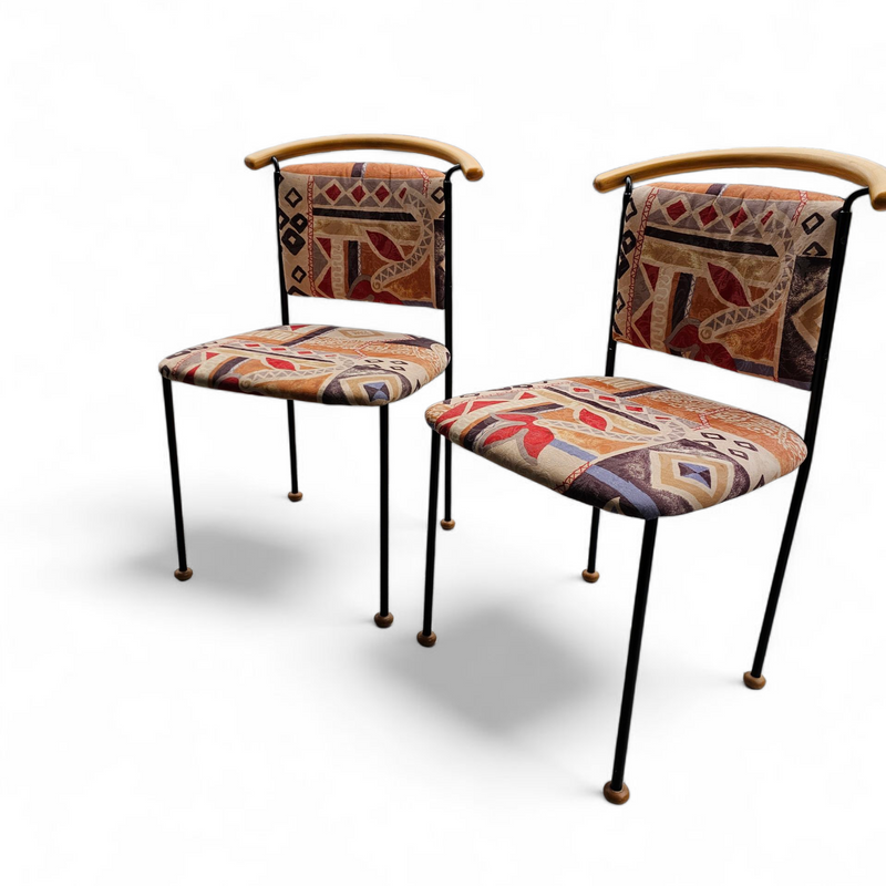 2 x Vintage Italian Side / Desk Chair 1980s