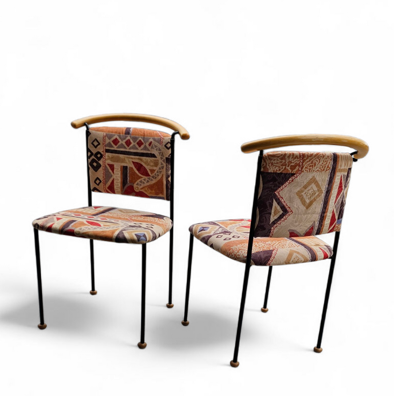 2 x Vintage Italian Side / Desk Chair 1980s