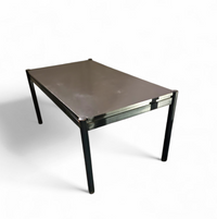 Rare dining set / Vico Magistretti / Italy / 1970s /
solid black painted wood / 6 x chair / matching table