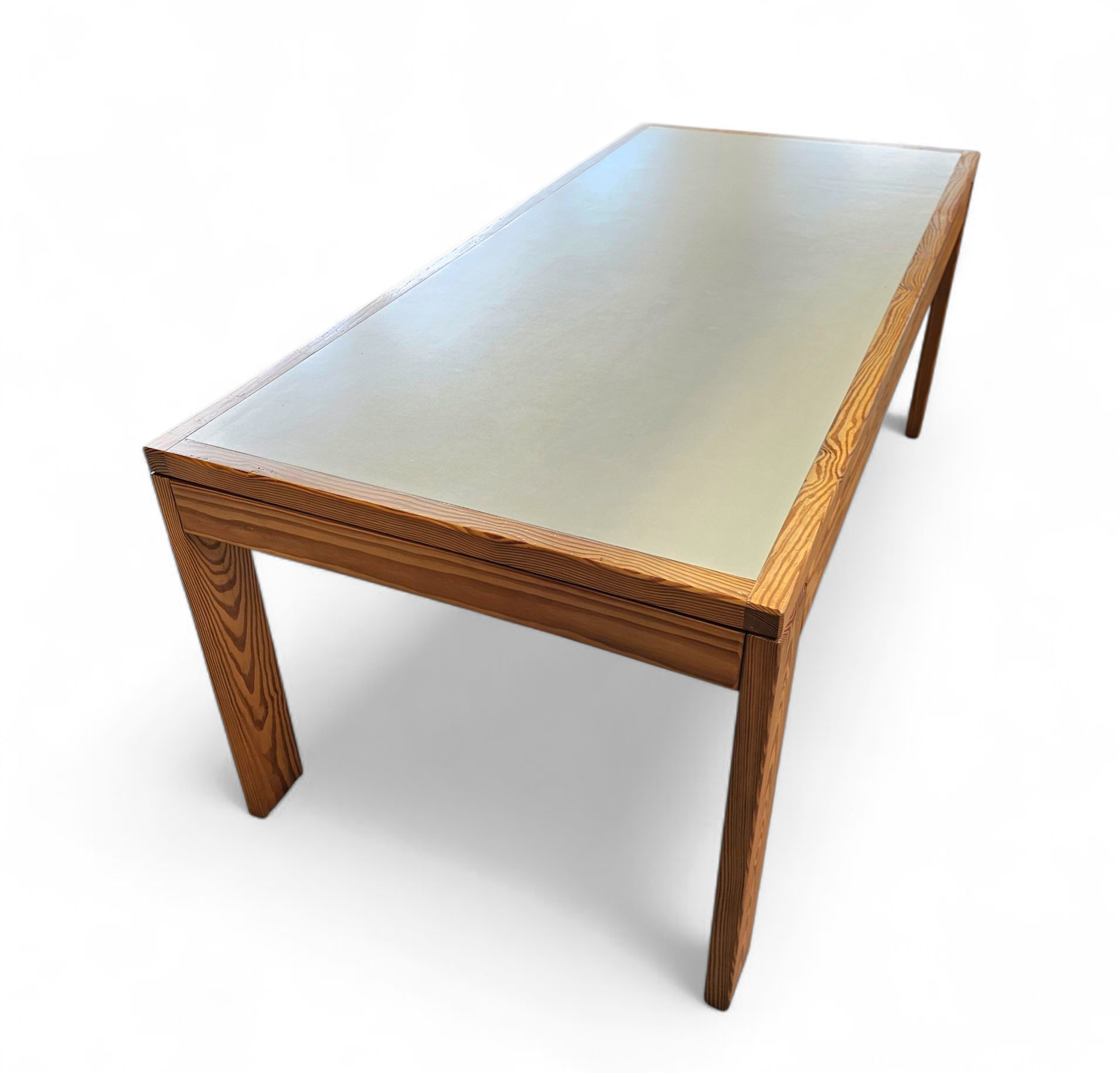 Pine wood dining table / formica top / 1970s