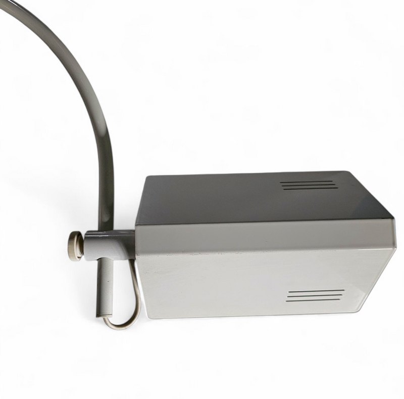 Rare vintage adjustable white wall arch lamp from the 70s.