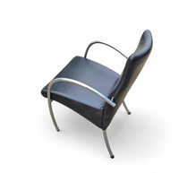 6 x rare leather dining chair by Hennie de Jong / 1990s
