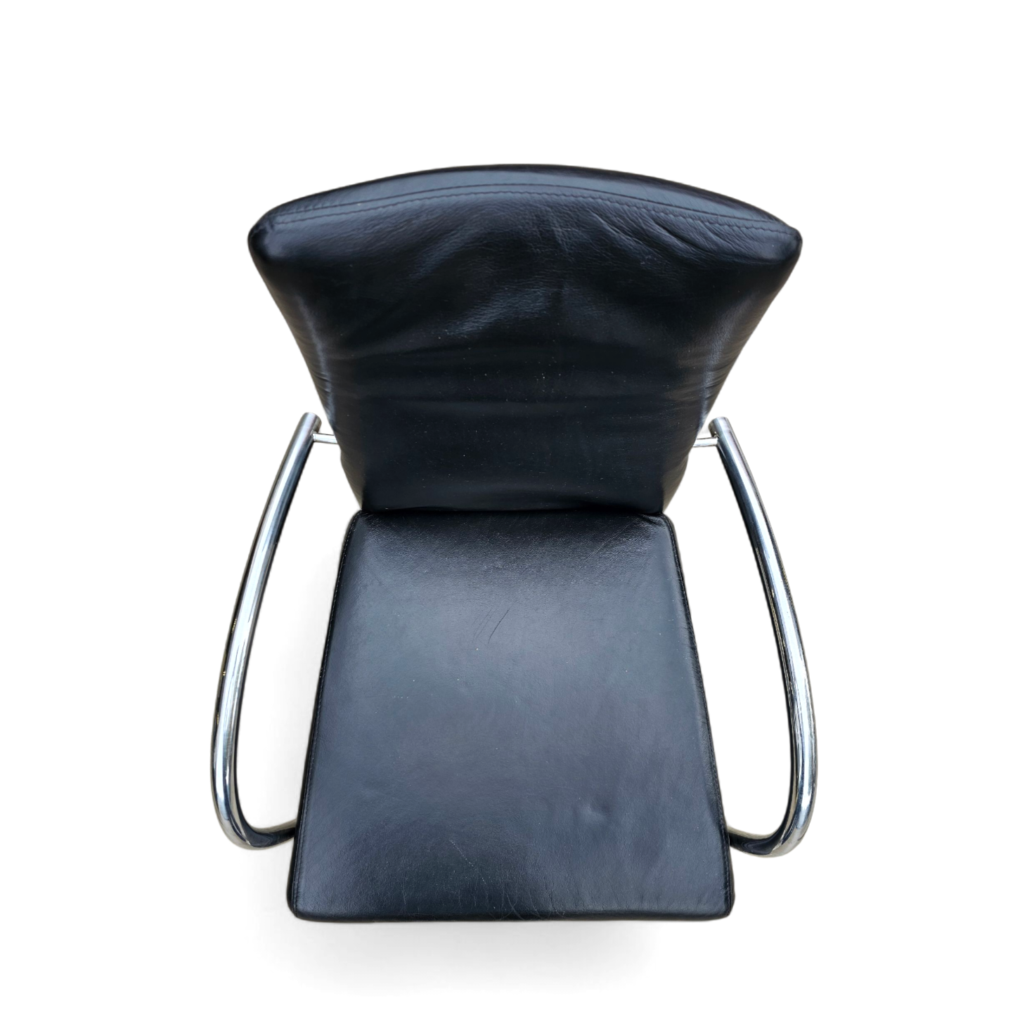 6 x rare leather dining chair by Hennie de Jong / 1990s