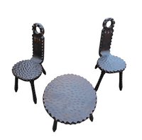 Brutalist chairs / side table / Spain 1970s