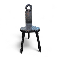 Brutalist chairs / side table / Spain 1970s