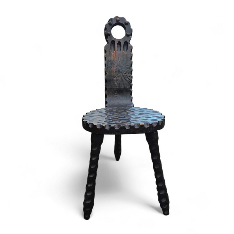 Brutalist chairs / side table / Spain 1970s