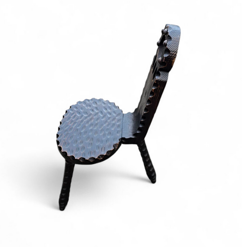 Brutalist chairs / side table / Spain 1970s