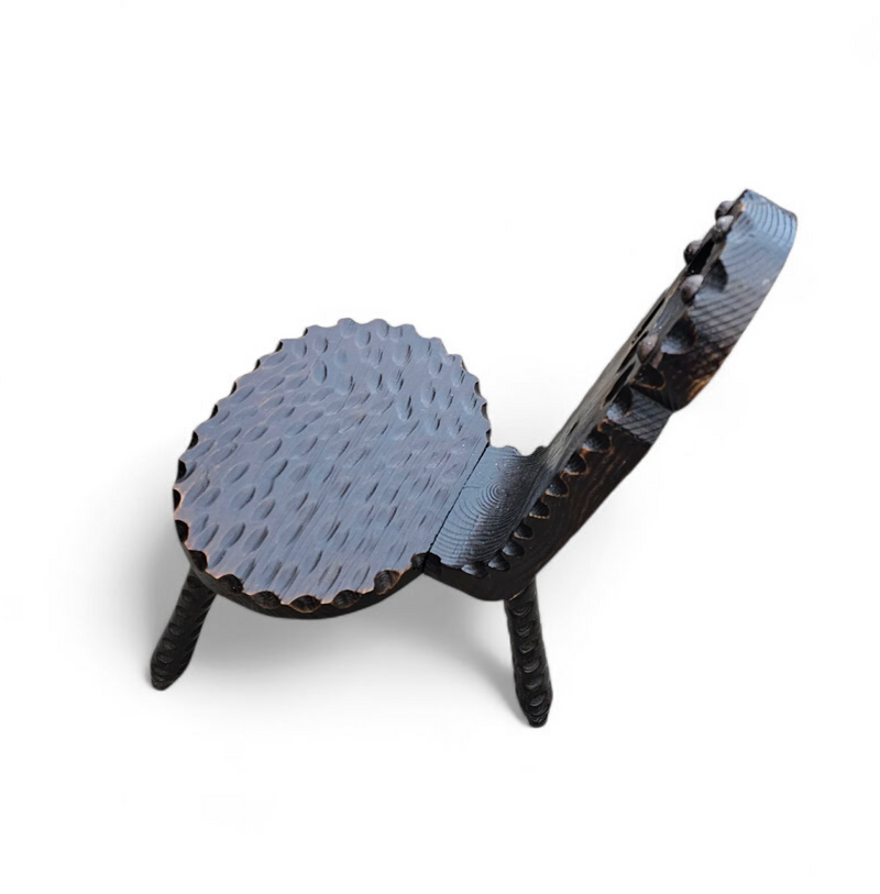 Brutalist chairs / side table / Spain 1970s