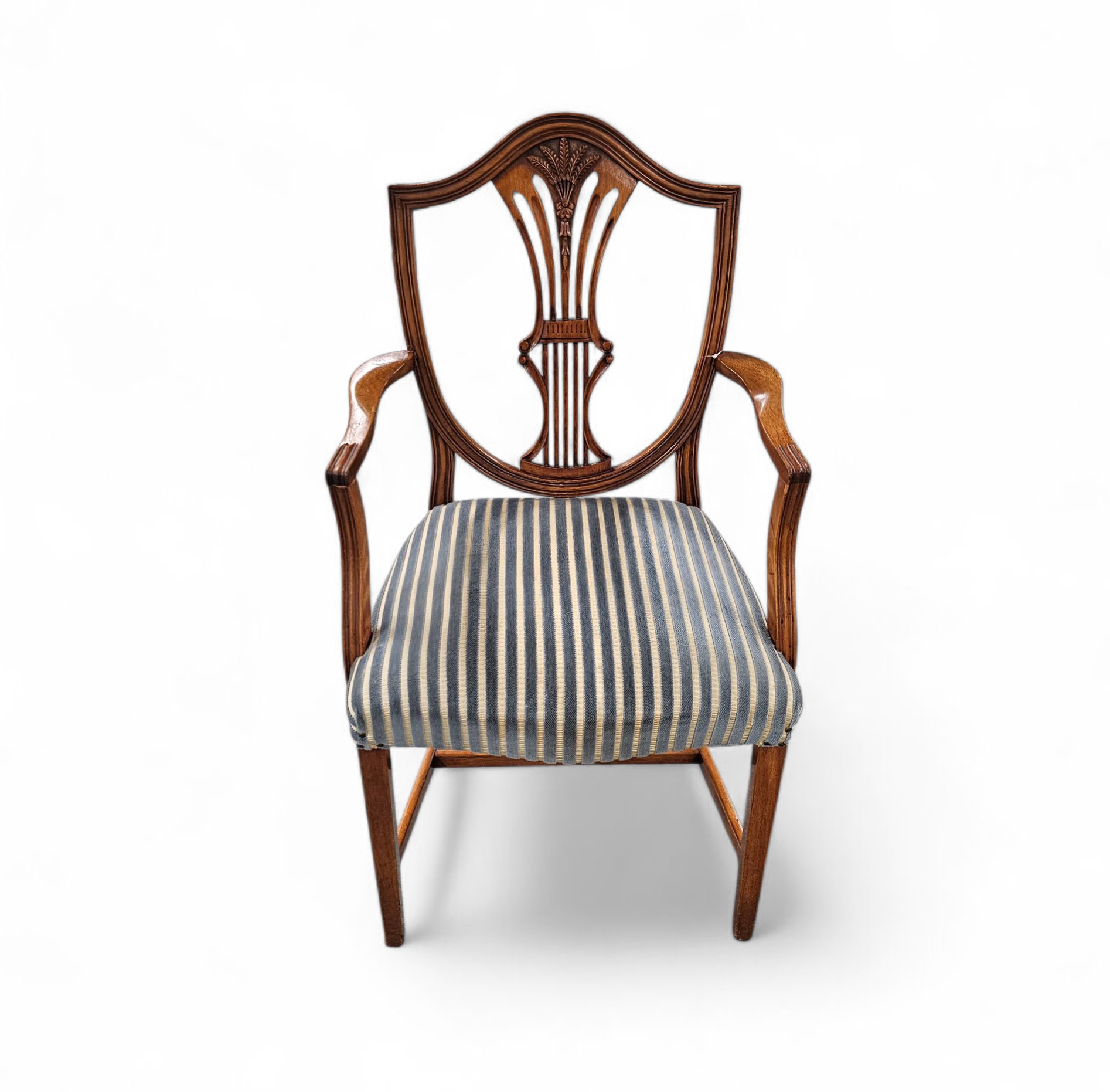 6 x English mahogany Hepplewhite chairs / 1920s