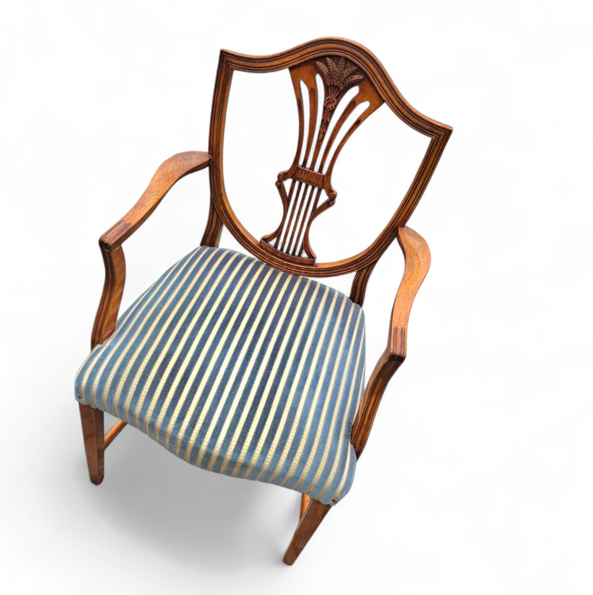 6 x English mahogany Hepplewhite chairs / 1920s