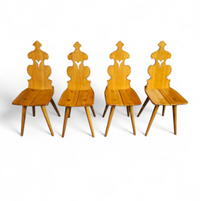 Cepelia Tiroler Chairs / table / set of 5 / Poland 1960s / marked