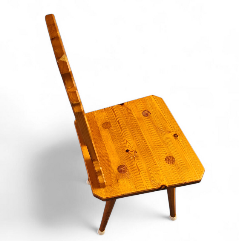 4 x folk / Tyroler / pine wood chairs / 1970