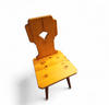 4 x folk / Tyroler / pine wood chairs / 1970