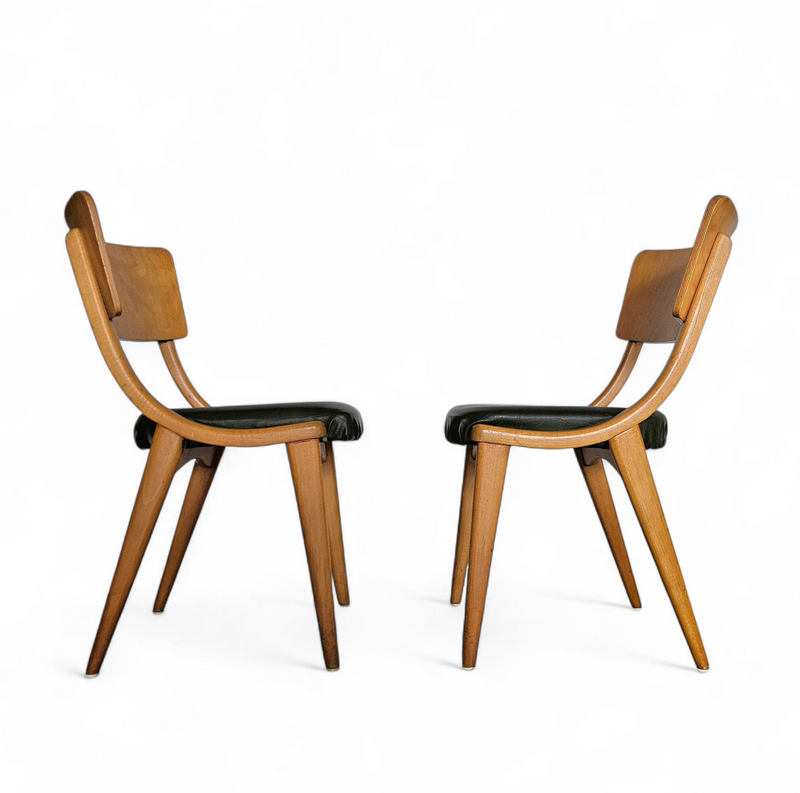 4 x Wooden Dining Benchairs 136 / Chairs by Stol Kamnik / 1960s / Slovenië