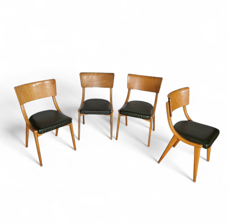4 x Wooden Dining Benchairs 136 / Chairs by Stol Kamnik / 1960s / Slovenië