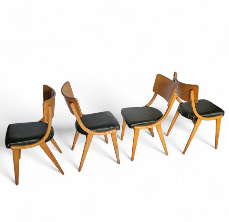 4 x Wooden Dining Benchairs 136 / Chairs by Stol Kamnik / 1960s / Slovenië
