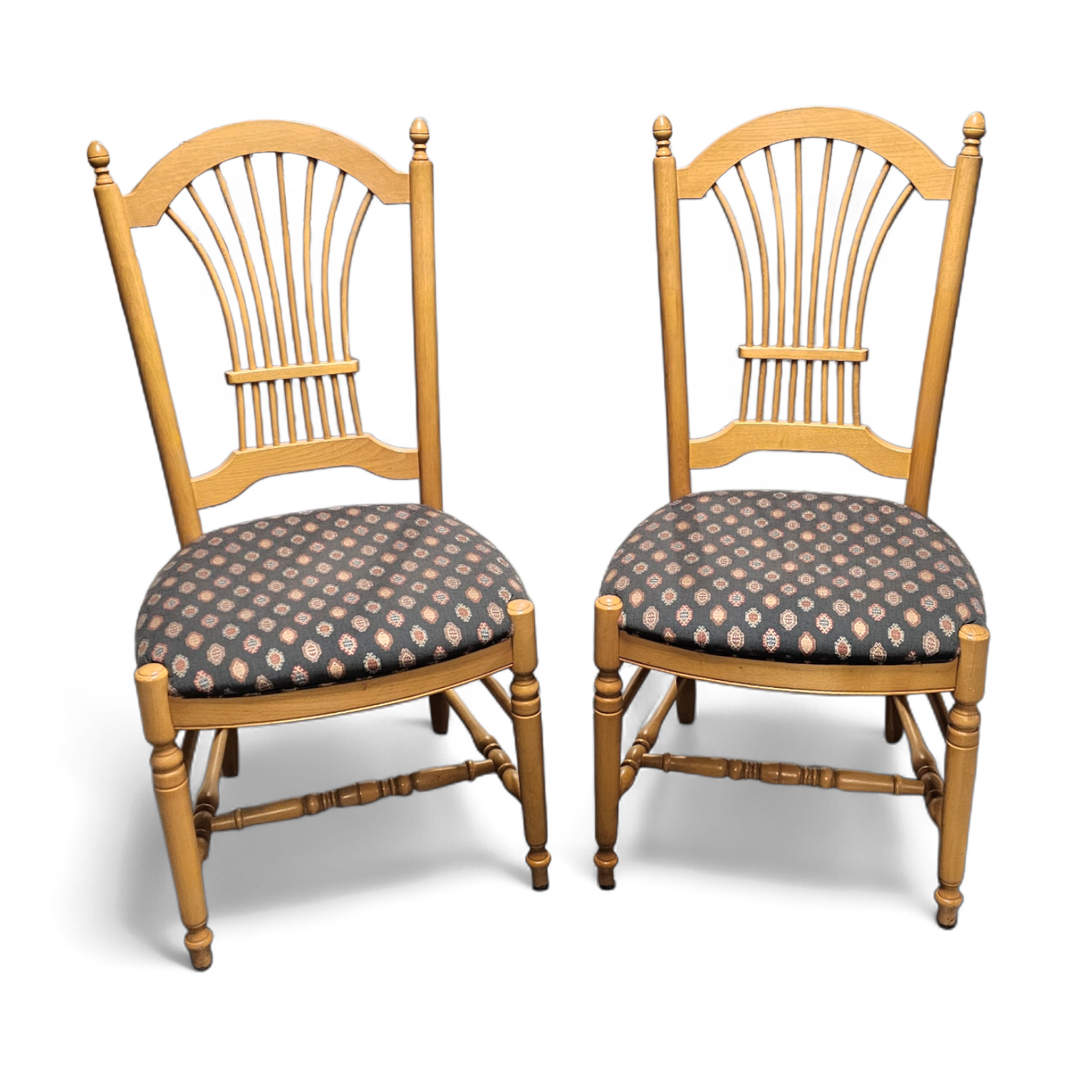 2 x rustic Frence country cottage side / dining chairs