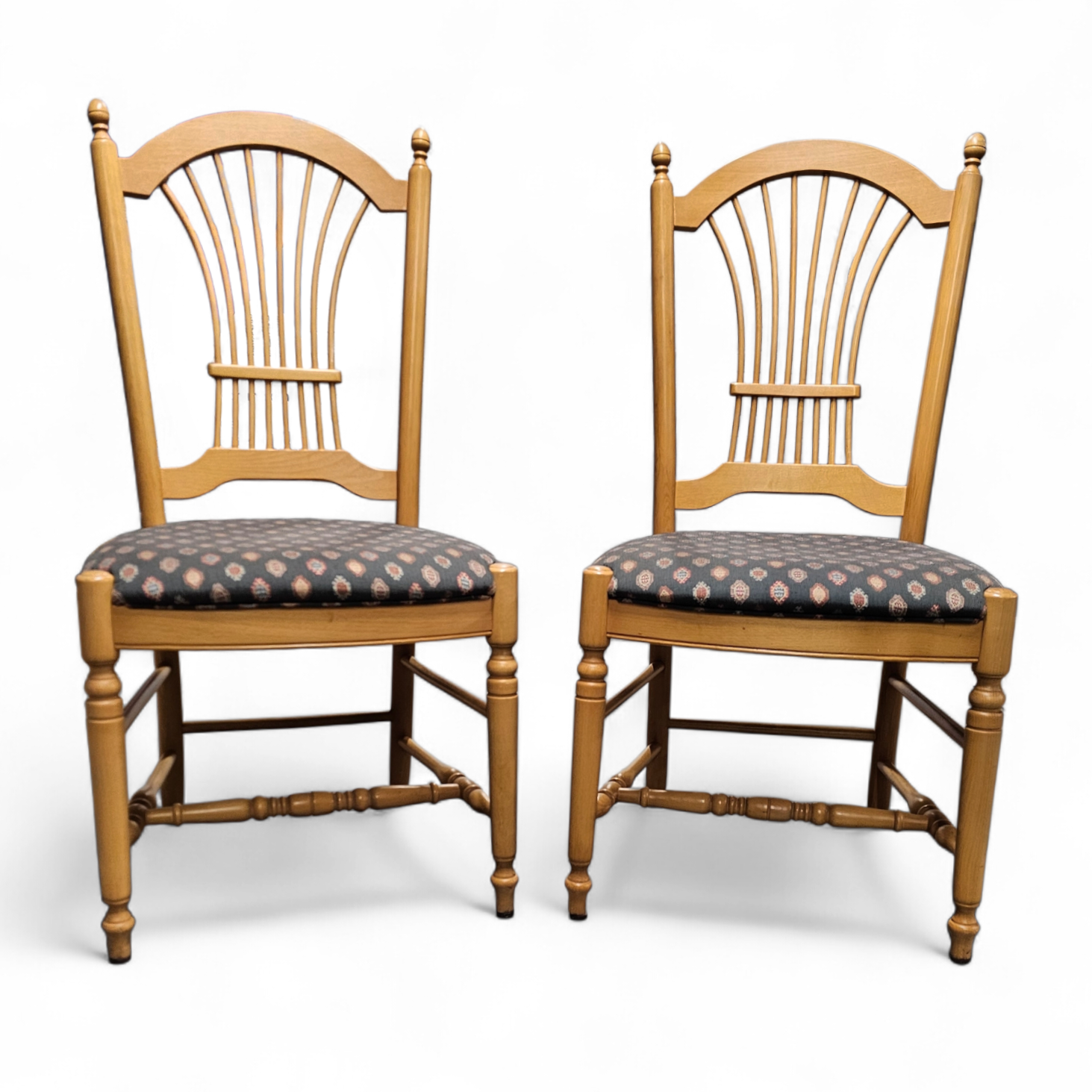 2 x rustic Frence country cottage side / dining chairs