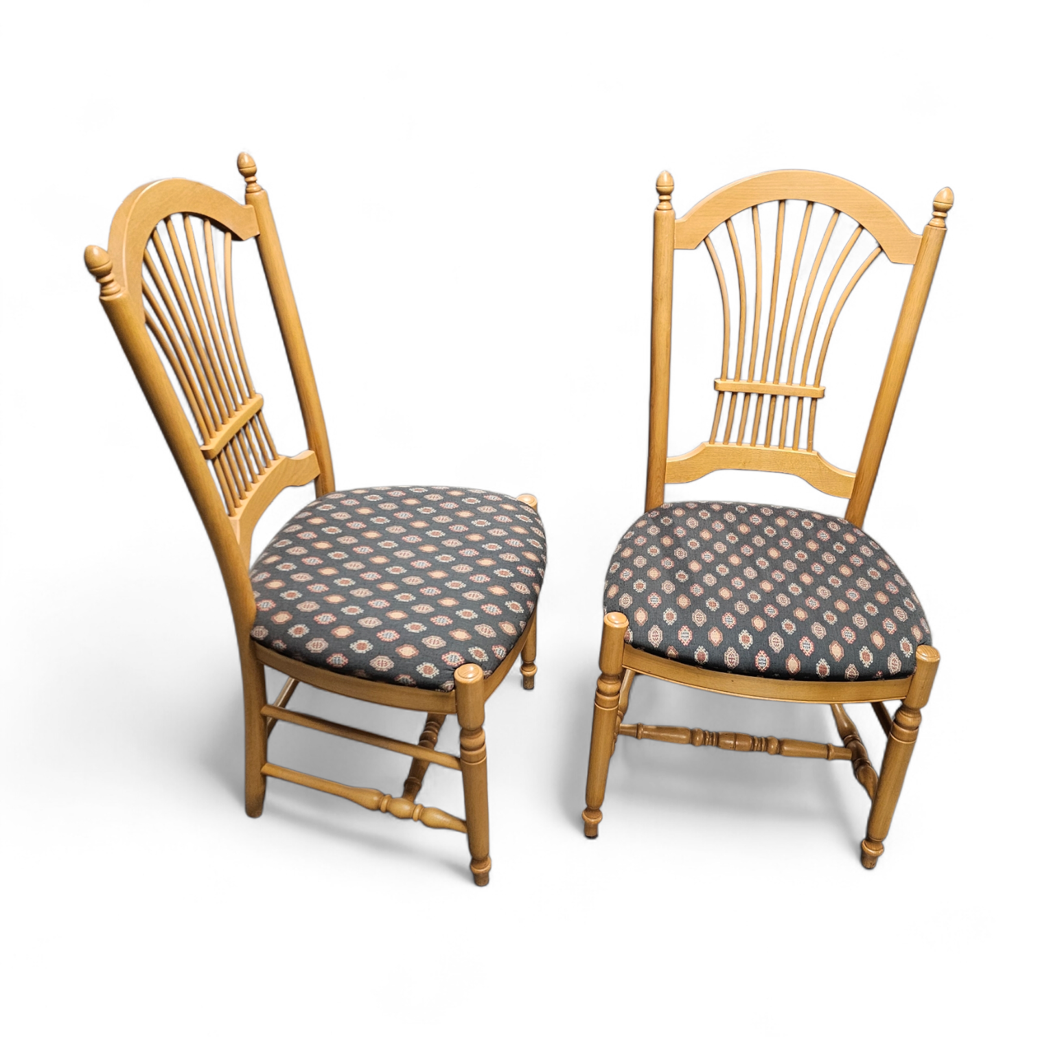 2 x rustic Frence country cottage side / dining chairs