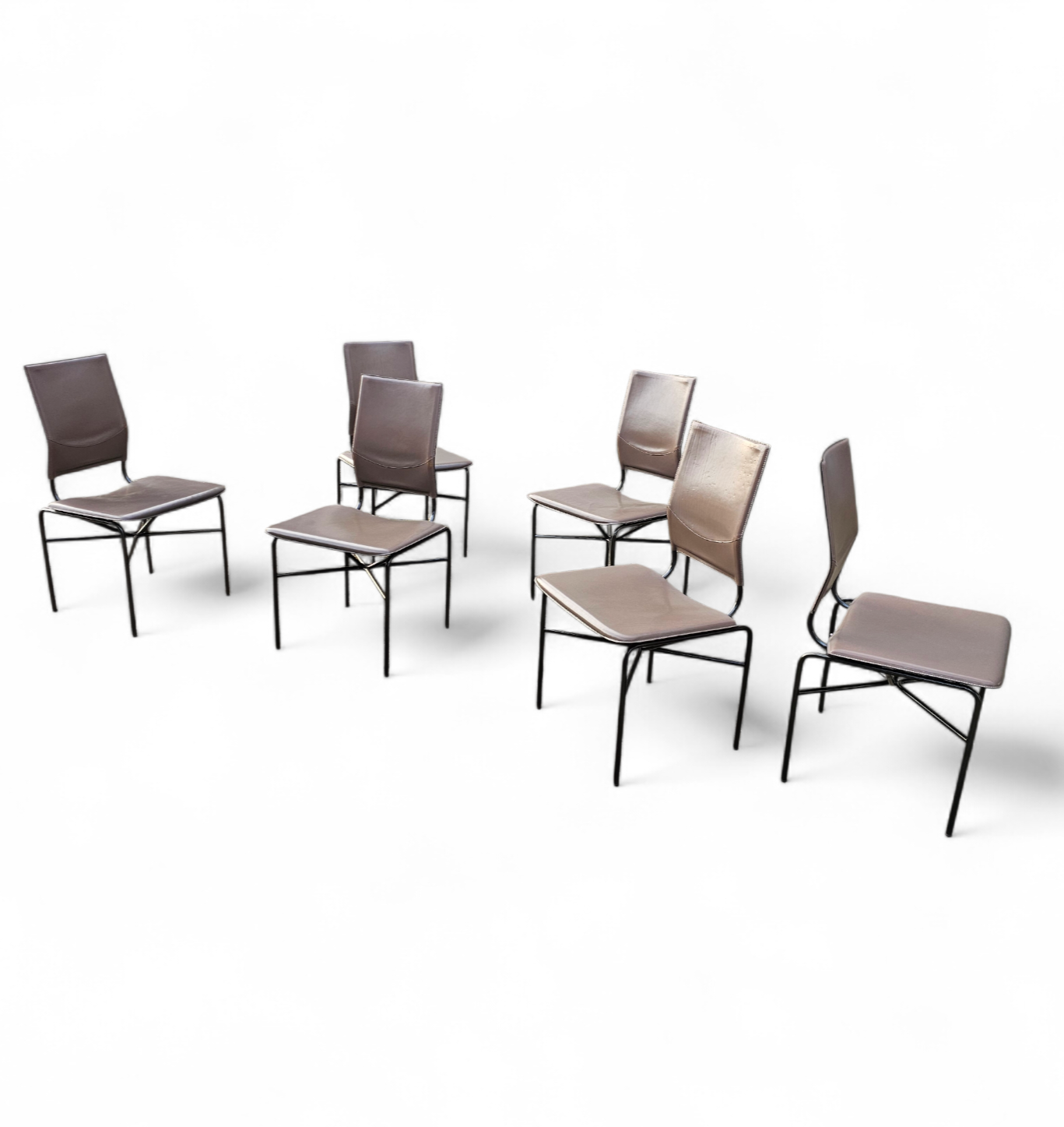 6 x Dining chairs designed by Ross Littell / Matteo Grassi