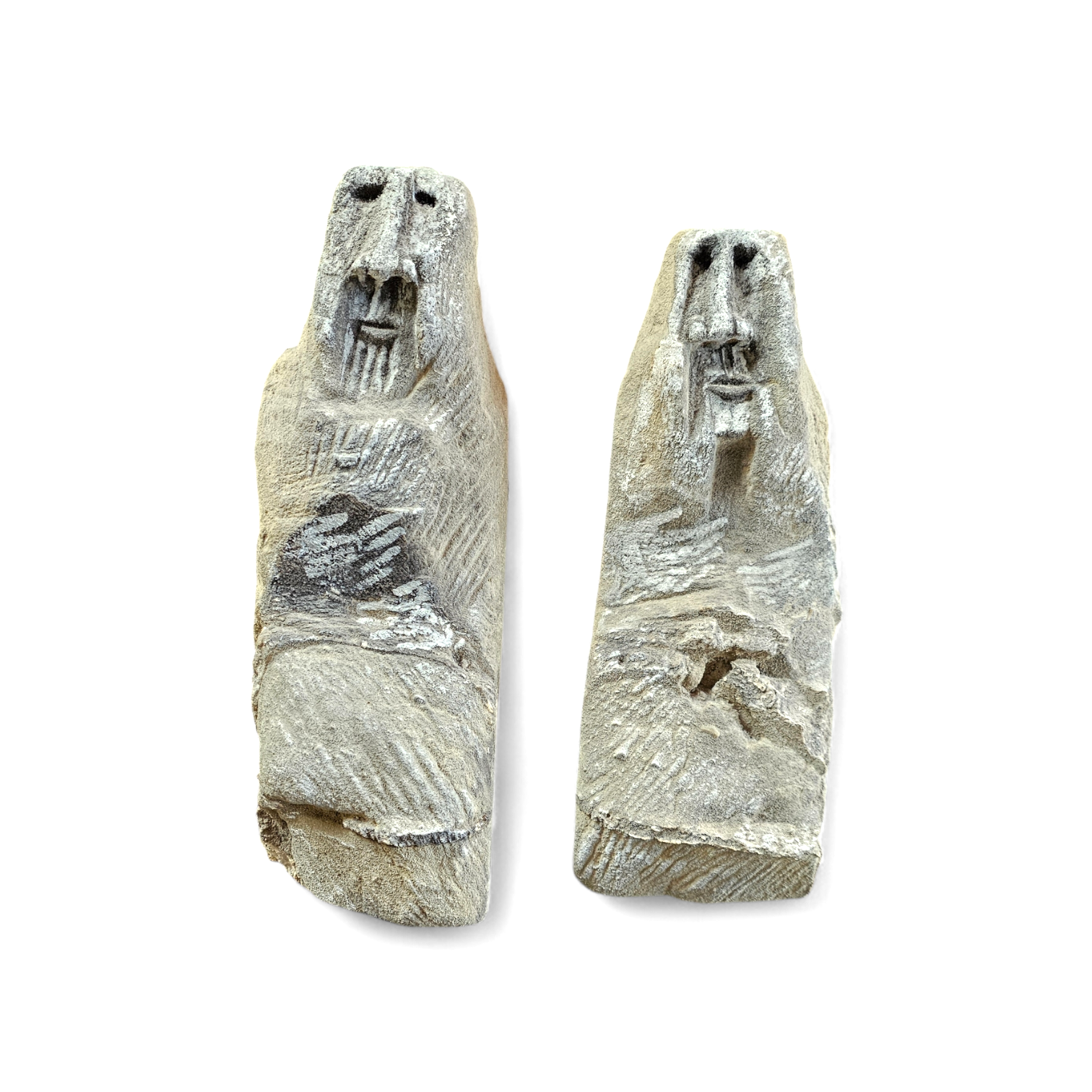 2 x stone sculptures by Dutch Artist Ad Maas