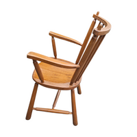 2 × Dutch Design Oak Arm Dining Chairs by De Ster Geldermalsen / Netherlands 1960s