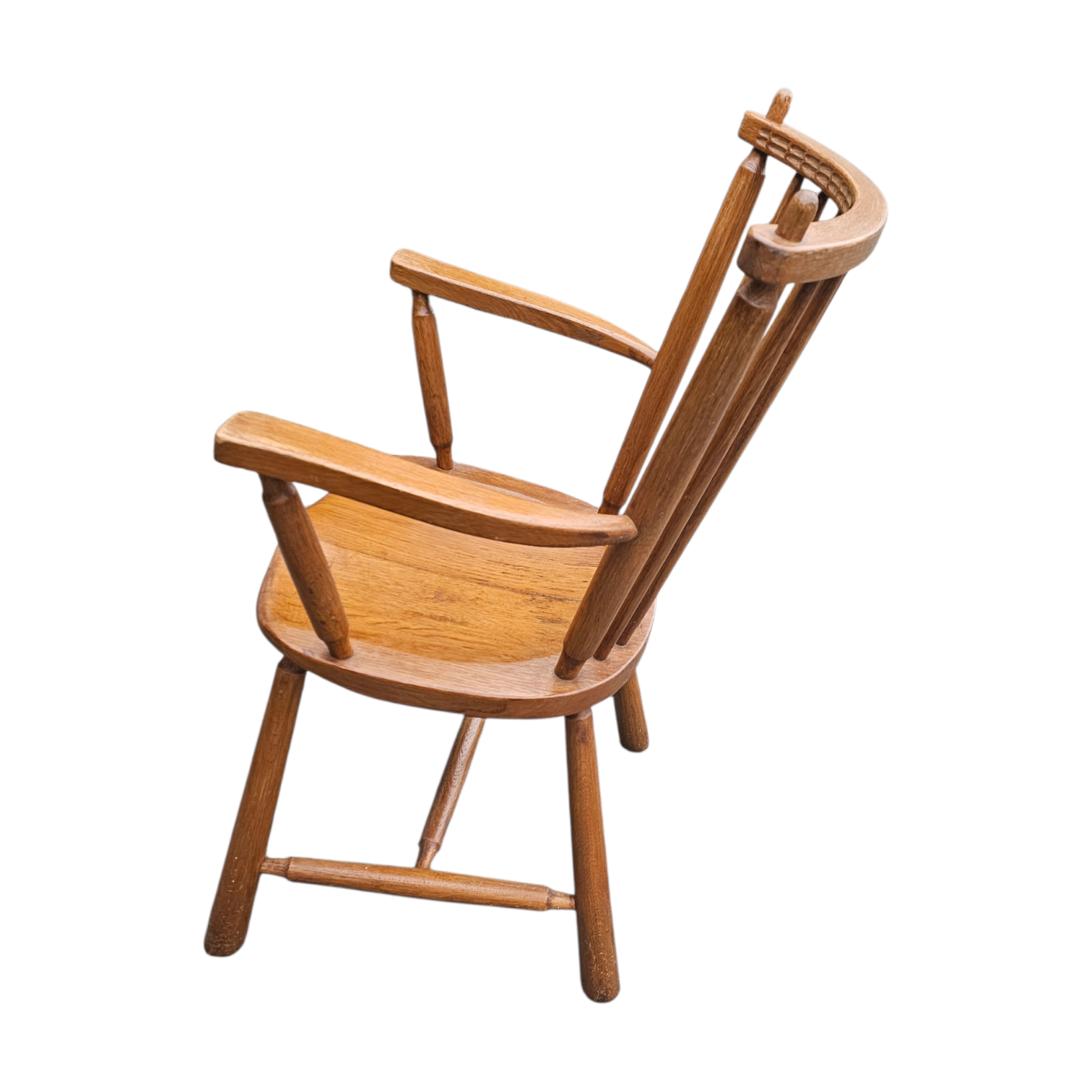 2 × Dutch Design Oak Arm Dining Chairs by De Ster Geldermalsen / Netherlands 1960s
