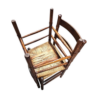 2 x Art Deco rush chair / Amsterdamse school / Jac Levee / mid century