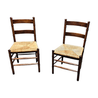 2 x Art Deco rush chair / Amsterdamse school / Jac Levee / mid century