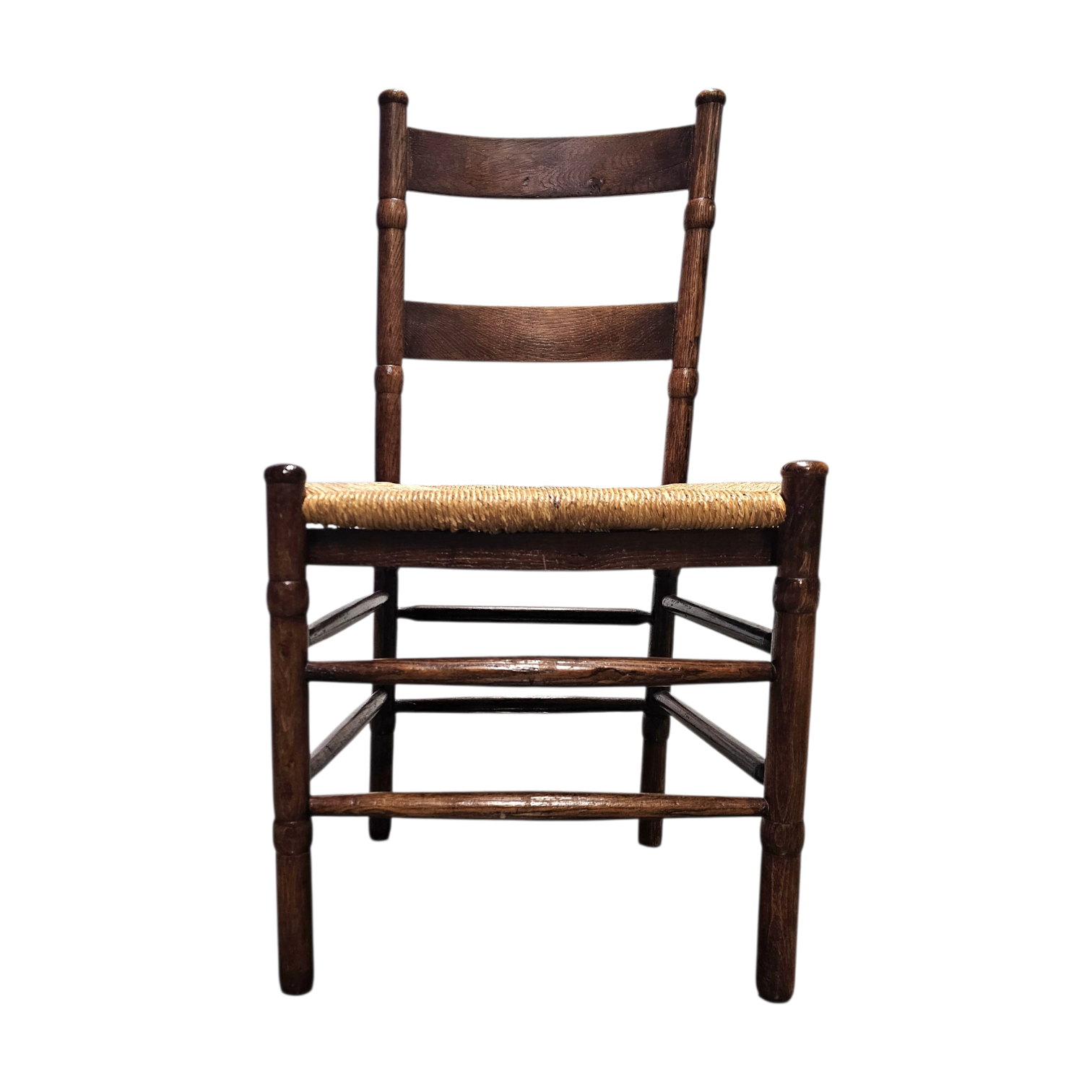 2 x Art Deco rush chair / Amsterdamse school / Jac Levee / mid century