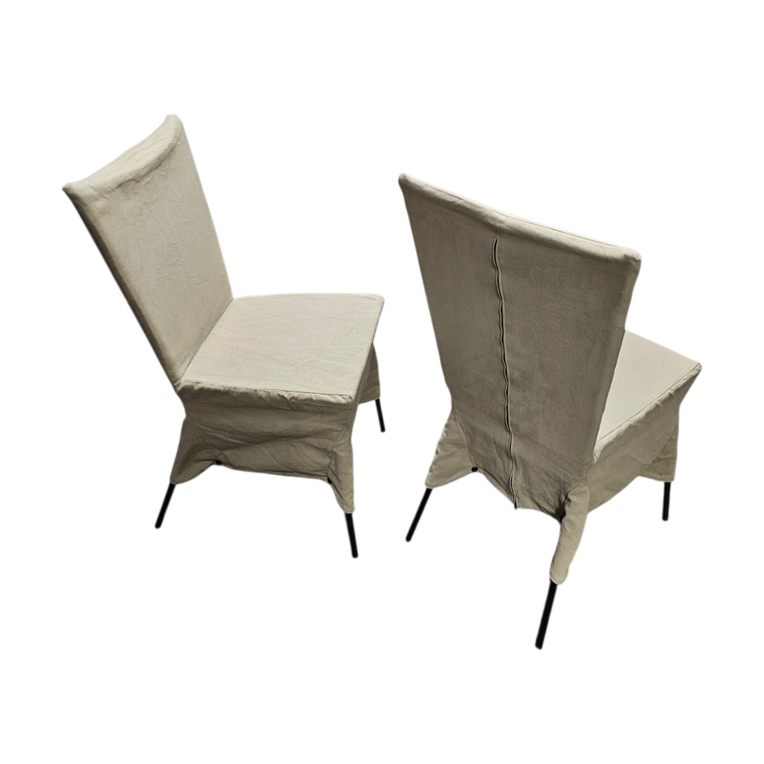 2 x Gerard van den Berg canvas dining chair