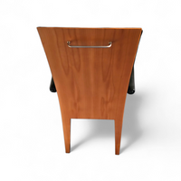 PARAMOUNT CHAIR BY PHILIPPE STARCK / black leather for Driade / 1989