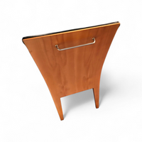 PARAMOUNT CHAIR BY PHILIPPE STARCK / black leather for Driade / 1989