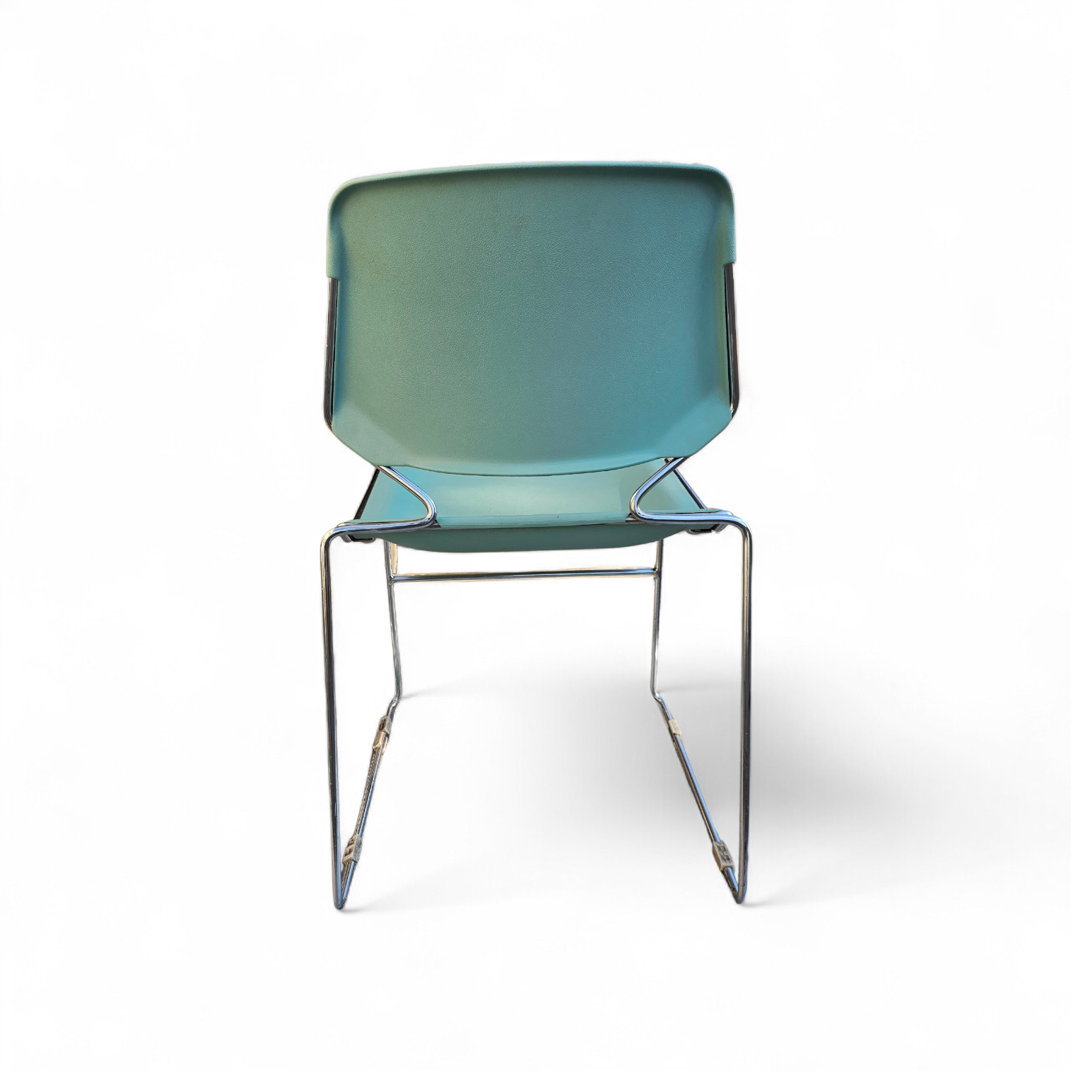 10 x Mid Century design Stackable Matrix Krueger Chairs by Thomas Tolleson / mint green / USA 1970s
