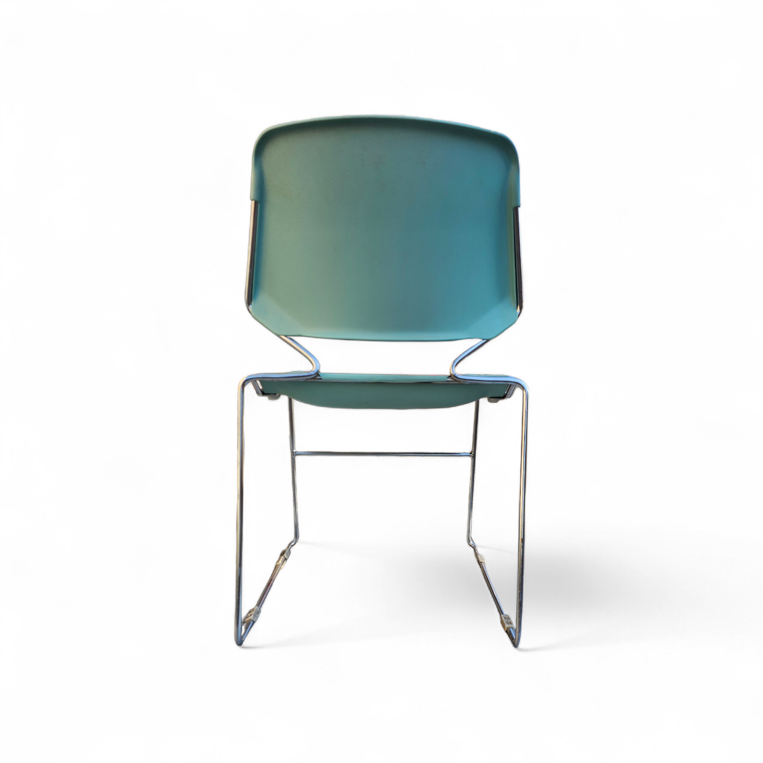 10 x Mid Century design Stackable Matrix Krueger Chairs by Thomas Tolleson / mint green / USA 1970s