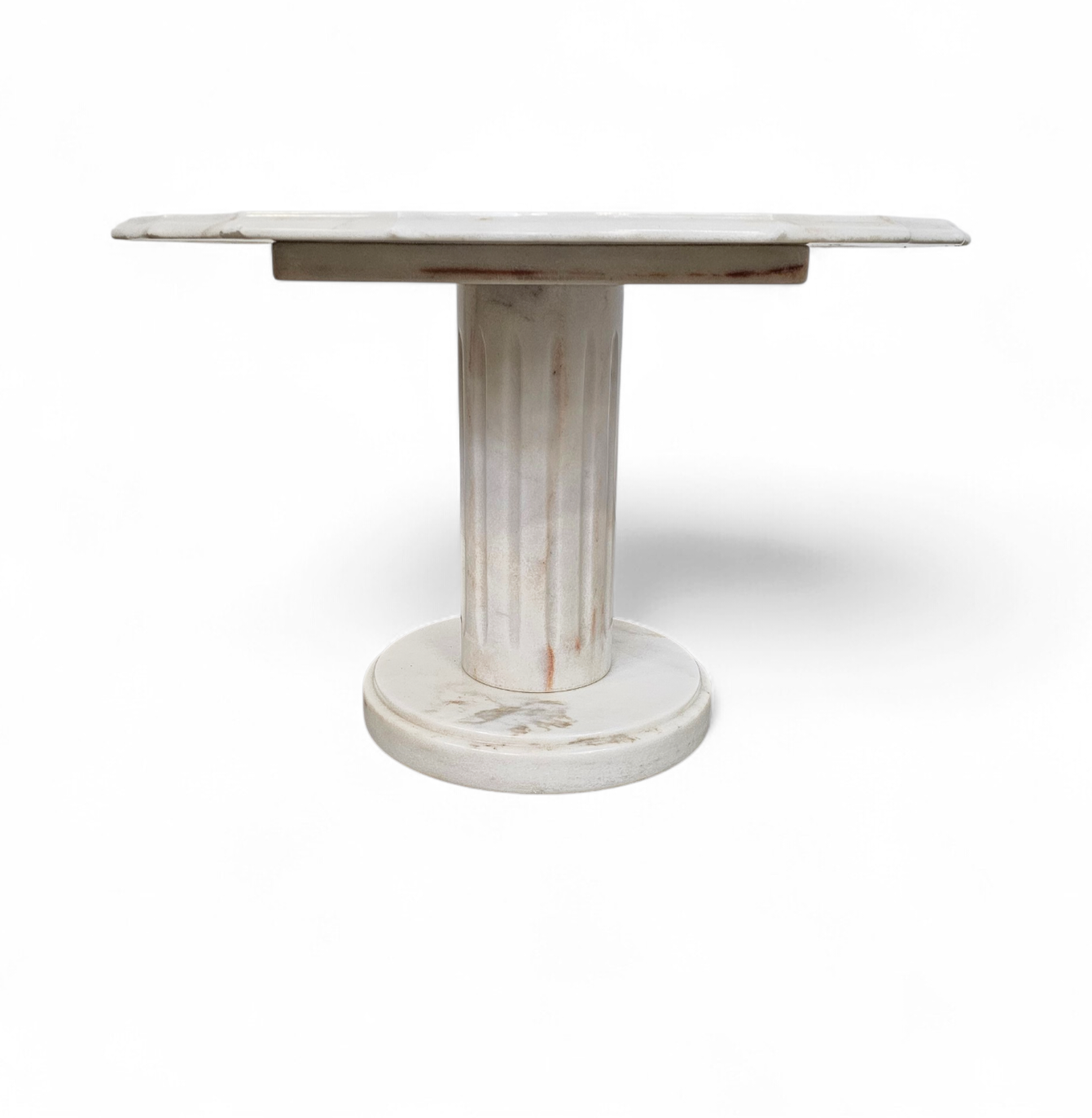White drapery marble Italy / Neo Classic side / coffee table