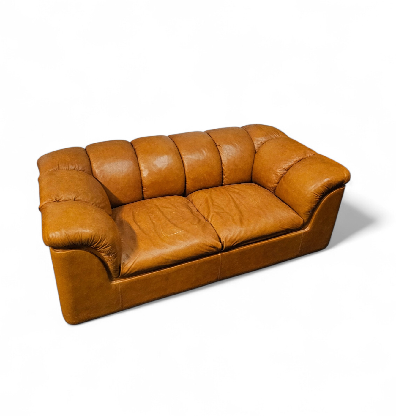 Rare two seater sofa POLTRONA FRAU / ITALIAN DESIGN BY FRANCO BRESCIANI / MODEL COCKER / 1970s /