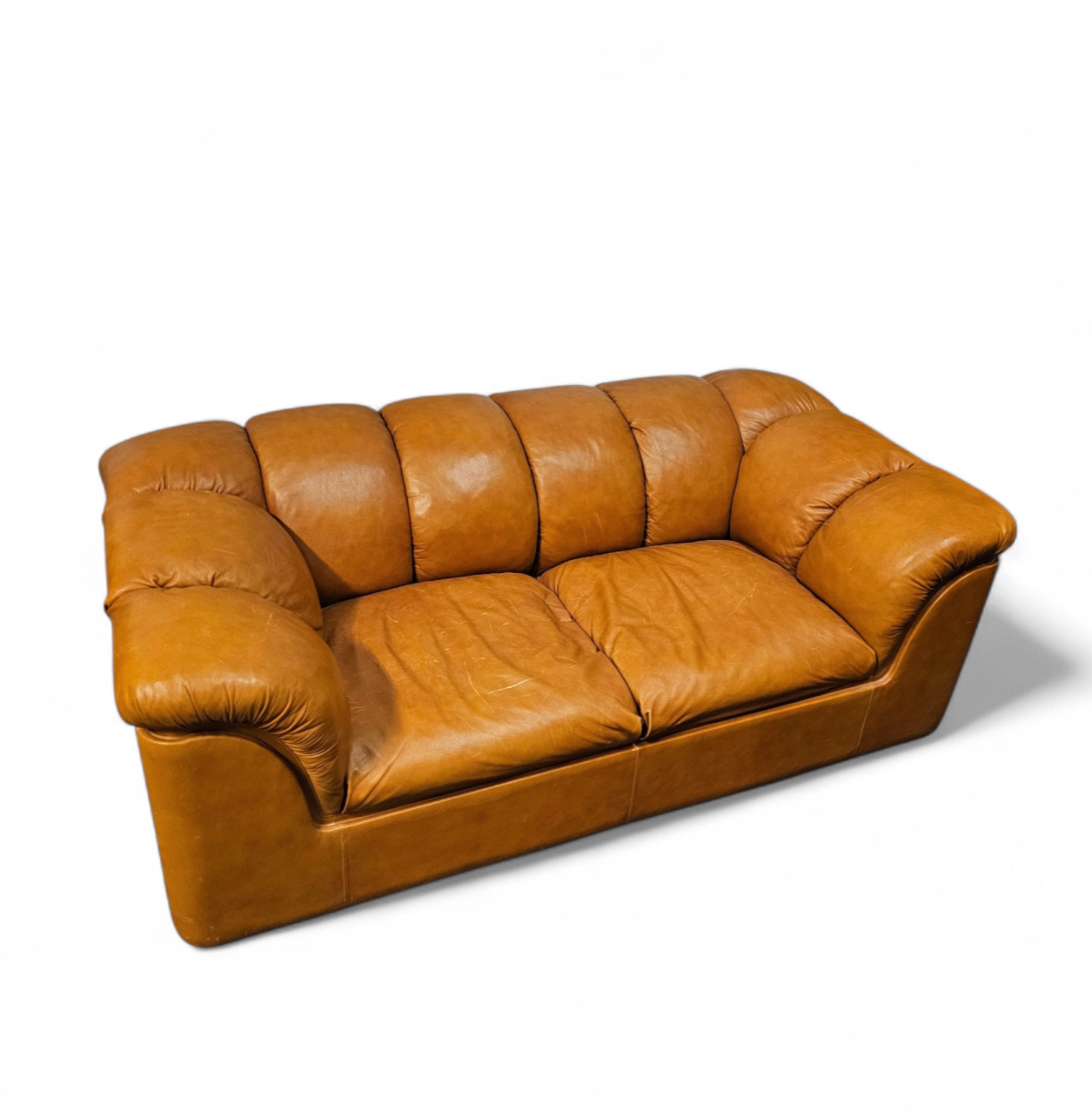 Rare two seater sofa POLTRONA FRAU / ITALIAN DESIGN BY FRANCO BRESCIANI / MODEL COCKER / 1970s /