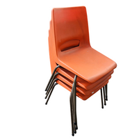 4 x Philippus Potter stacking chairs for Ahrend / Moulded seat / 1970s