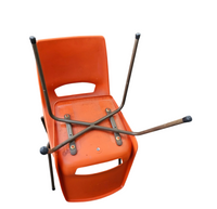 4 x Philippus Potter stacking chairs for Ahrend / Moulded seat / 1970s