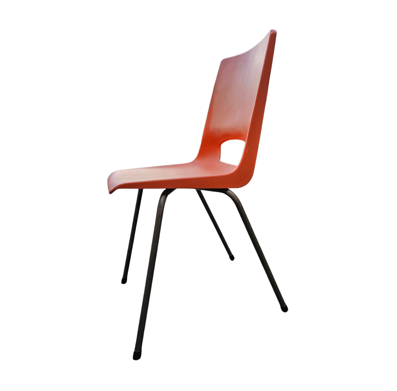 4 x Philippus Potter stacking chairs for Ahrend / Moulded seat / 1970s