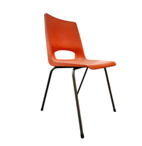 4 x Philippus Potter stacking chairs for Ahrend / Moulded seat / 1970s
