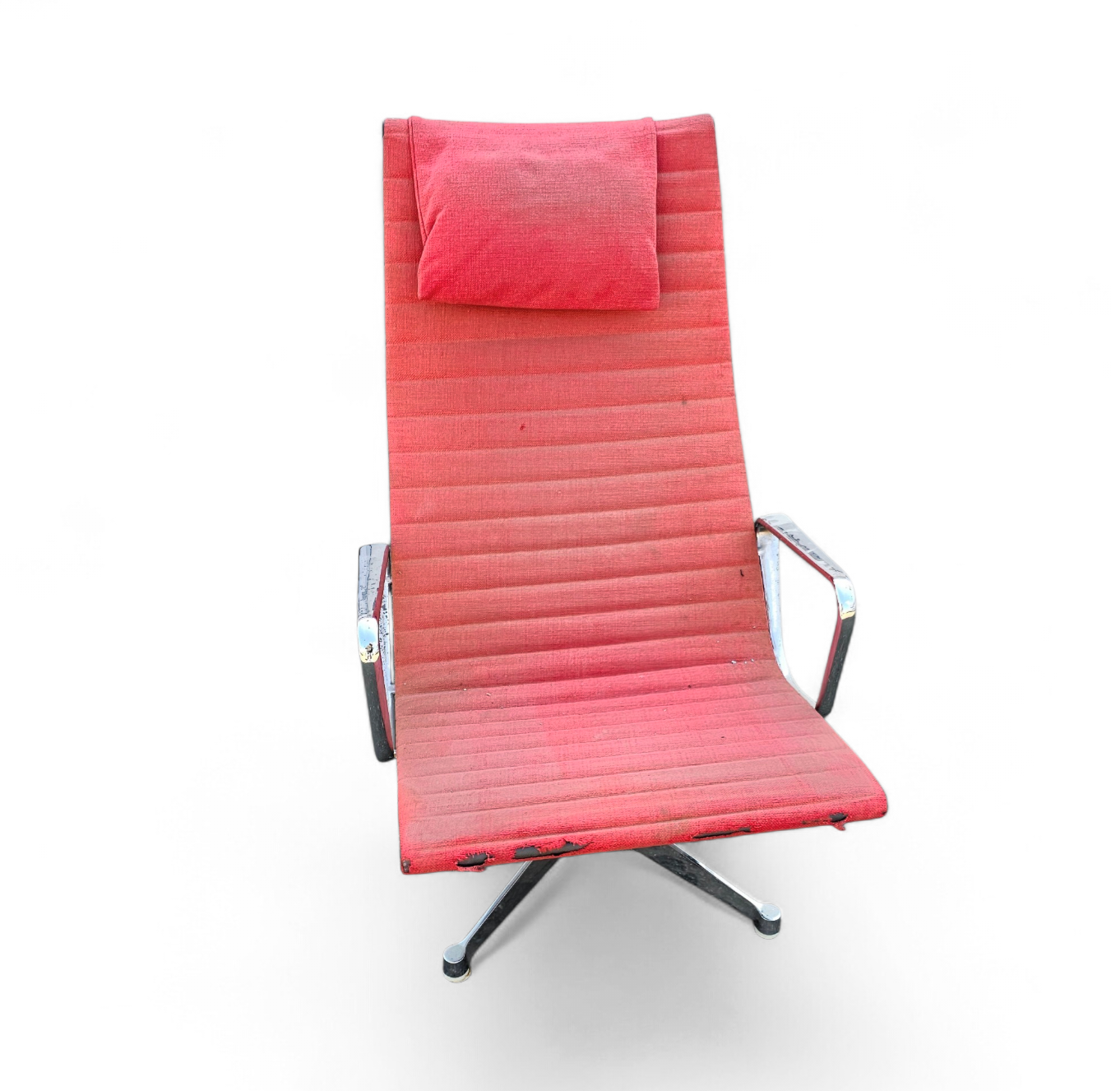 2 x early edition Ea 124 aluminum swivel armchair by charles & ray eames herman miller / tilt mechanism