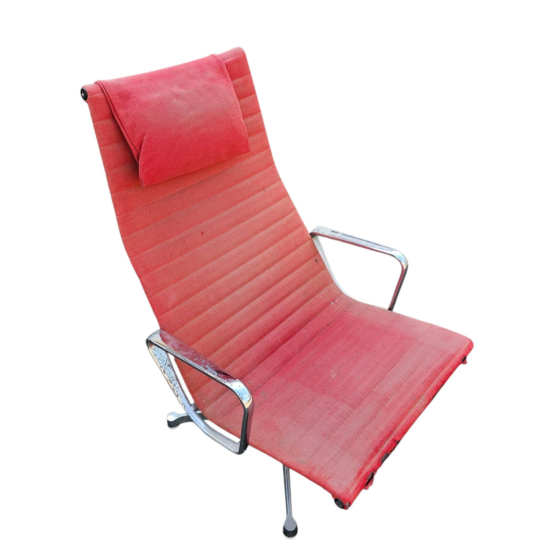 2 x early edition Ea 124 aluminum swivel armchair by charles & ray eames herman miller / tilt mechanism