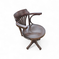 Viennese Secessionist / Art Nouveau  Style Bentwood Swivel Desk Chair 

Width 60 
Depth 55
Height 82 
Seat height 48 cm