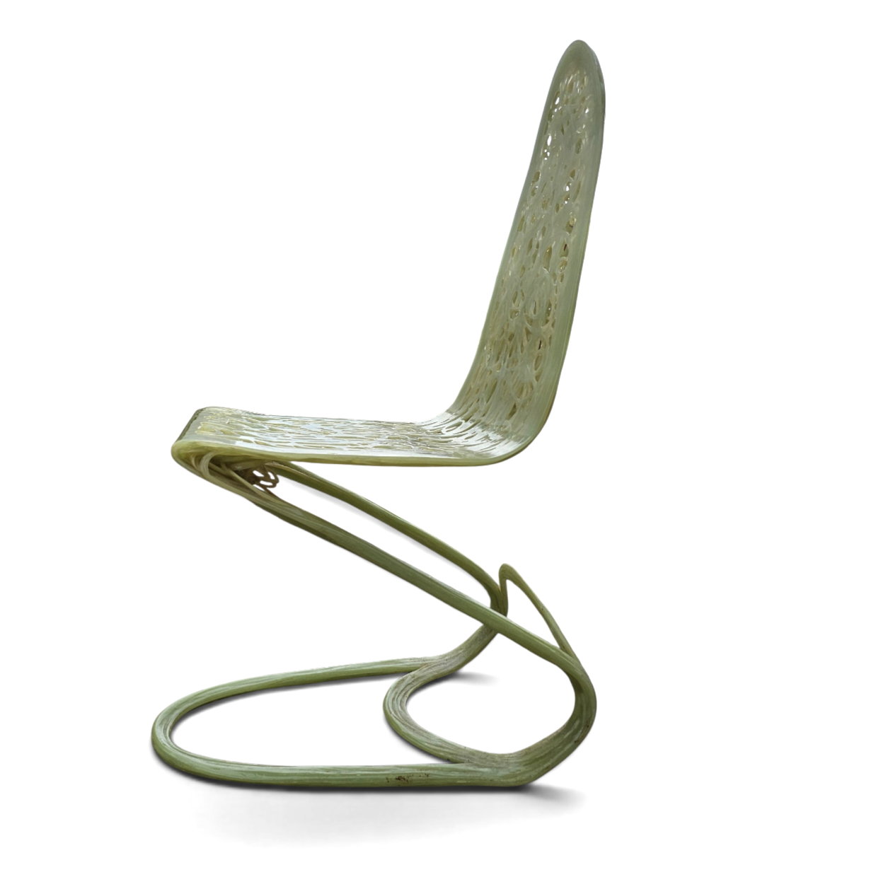 Plastic / polyester hand made chair / 1990s