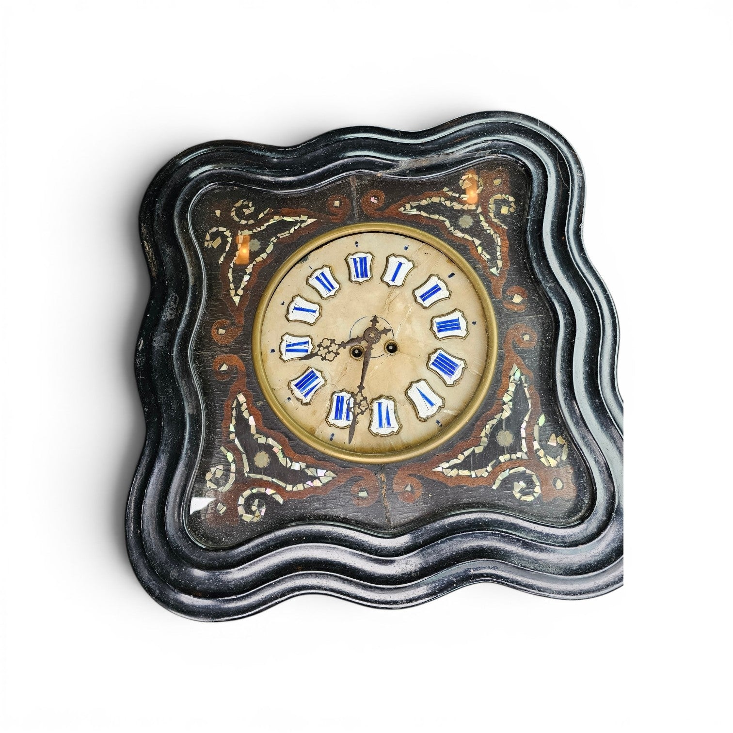 Oeil de boeuf clock / French 19th Century / Napoleon III Inlay Wall Clock